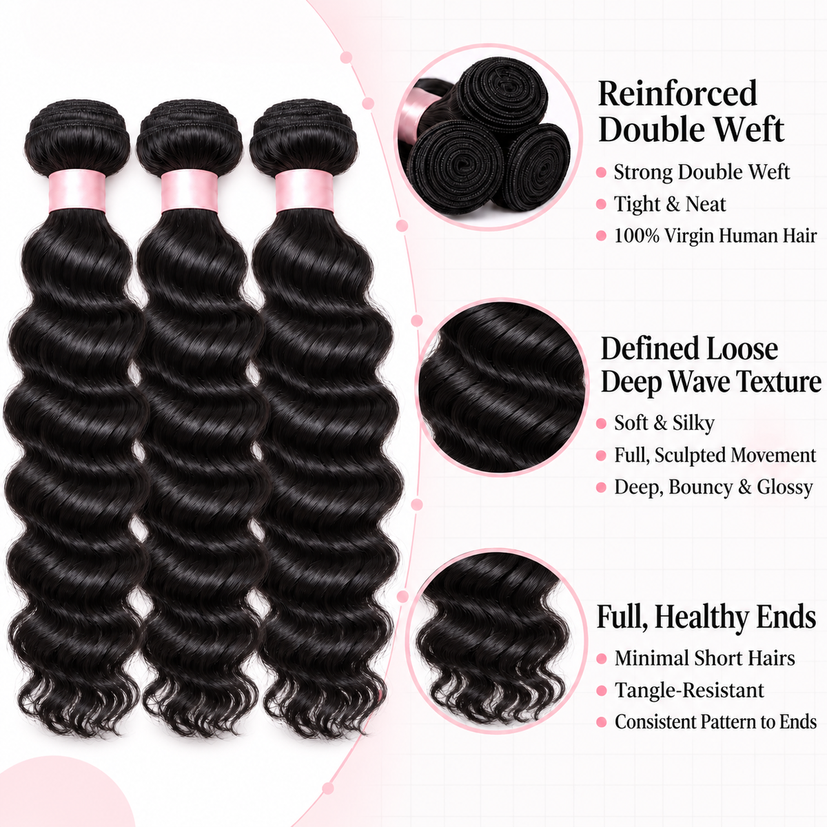 Luxurious Loose Wave - Hair Bundle