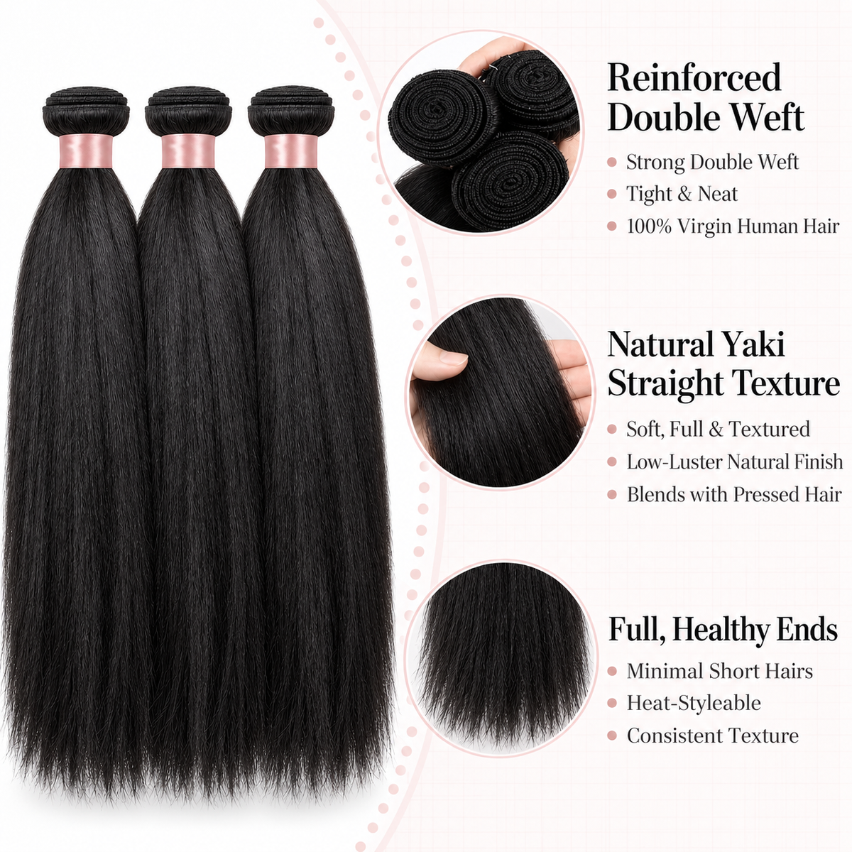 Klassy Yaki Straight - Hair Bundle