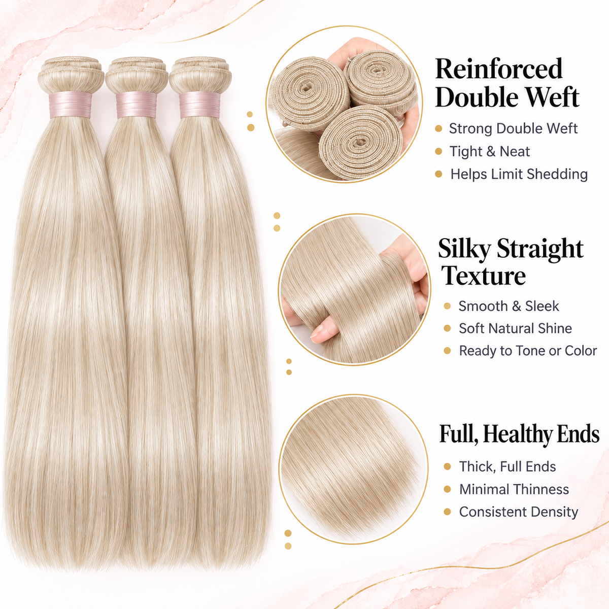 Bossy Blonde Straight – Hair Bundle